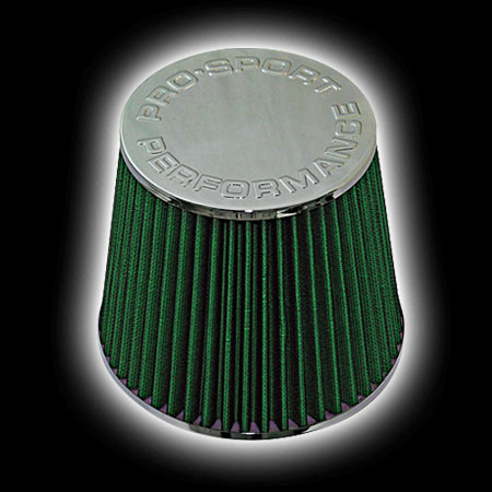 Фильтр воздушный Pro.Sport FLOW,зеленый/хром,закрытый(155x130, D=70)