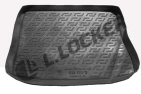 Коврик в багажник Kia Ceed hatchback (06-) (пластиковый) L.Locker