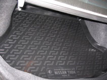 Коврик в багажник Nissan Tiida sedan (07-) (пластиковый) L.Locker