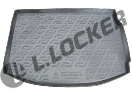 Коврик в багажник Renault Megane III hatchback (08-) пластиковый L.Locker