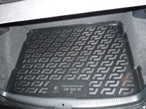 Коврик в багажник Volkswagen Golf VI hatchback (09-) (пластиковый) L.Locker