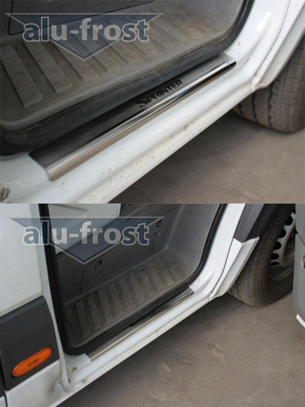 Накладки на пороги Alu-Frost для Mercedes Sprinter 2006+ (шт.)