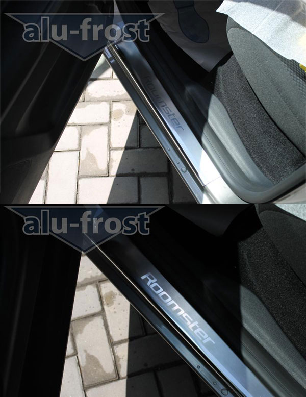 Накладки на пороги Alu-Frost для Skoda Roomster 2006+ (шт.)
