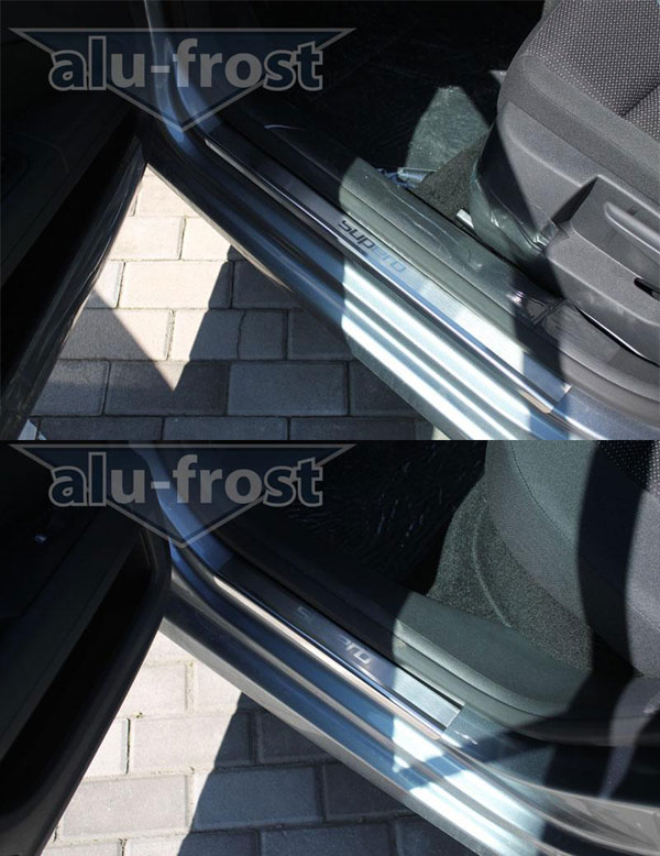 Накладки на пороги Alu-Frost для Skoda Super B II 2008+ (шт.)