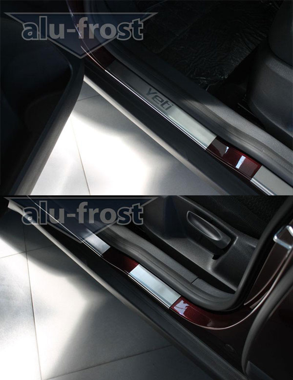 Накладки на пороги Alu-Frost для Skoda Yeti 2009+ (шт.)