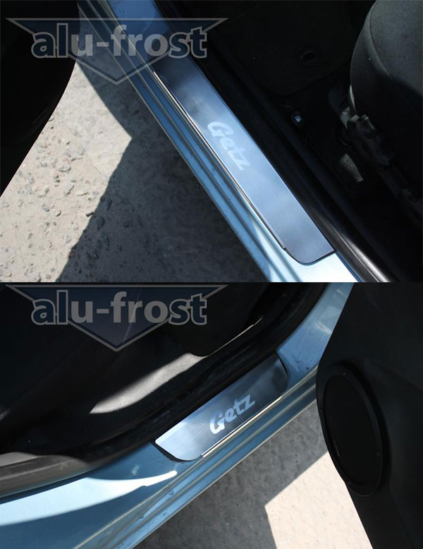 Накладки на пороги Alu-Frost для Hyundai Getz 5D 2002+ (шт.)