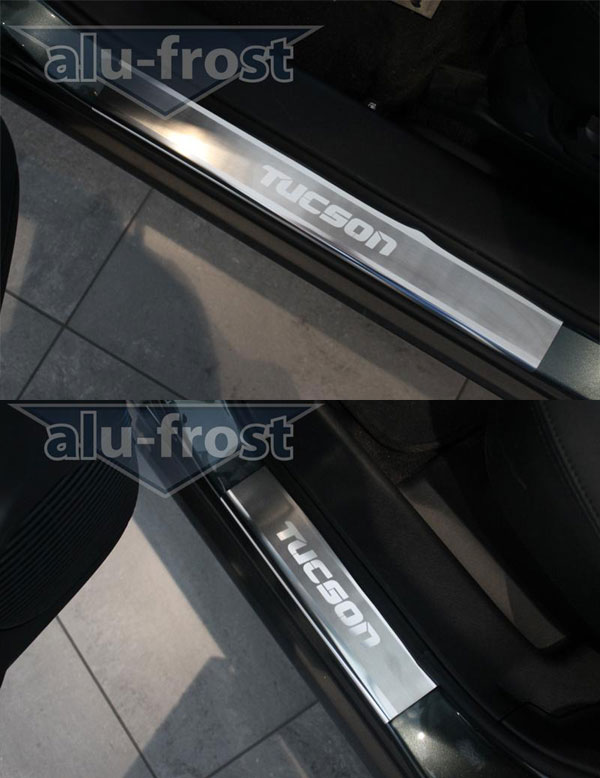 Накладки на пороги Alu-Frost для Hyundai Tucson 2004+ (шт.)