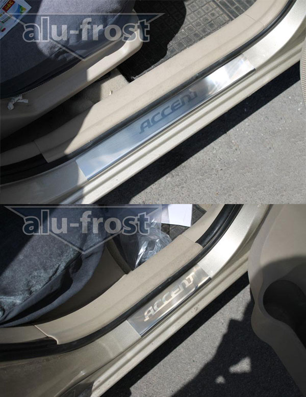 Накладки на пороги Alu-Frost для Hyundai Accent 5D 2006-2011 (шт.)