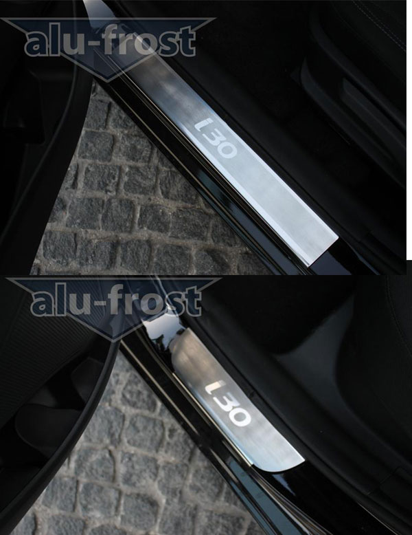 Накладки на пороги Alu-Frost для Hyundai i30 II 2012+