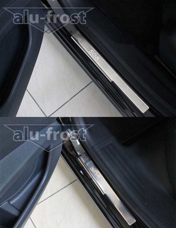Накладки на пороги Alu-Frost для Peugeot 508 2011+ (шт.)