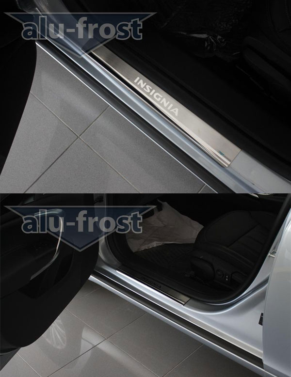 Накладки на пороги Alu-Frost для Opel Insignia 2008+ (шт.)