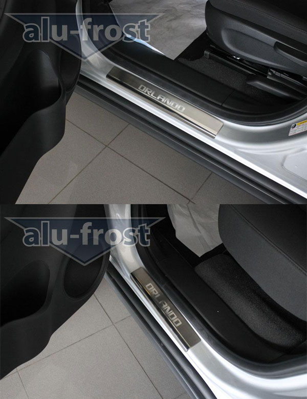 Накладки на пороги Alu-Frost для Chevrolet Orlando 2011+ (шт.)