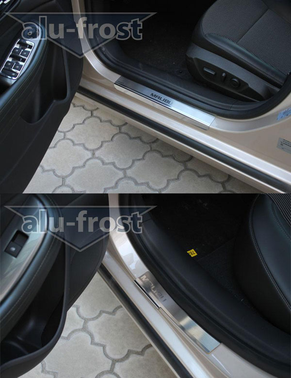 Накладки на пороги Alu-Frost для Chevrolet Malibu 2012+ (шт.)
