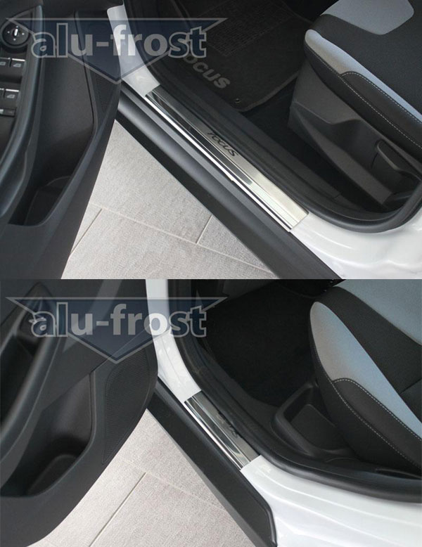 Накладки на пороги Alu-Frost для Ford Focus III 2011+ (шт.)