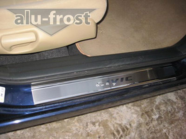 Накладки на пороги Alu-Frost для Honda Civic 4D 2006+ (шт.)