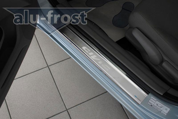 Накладки на пороги Alu-Frost для Honda Civic IX 4D 2012+