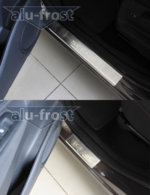 Накладки на пороги Alu-Frost для Renault Scenic III 2009+ (шт.)