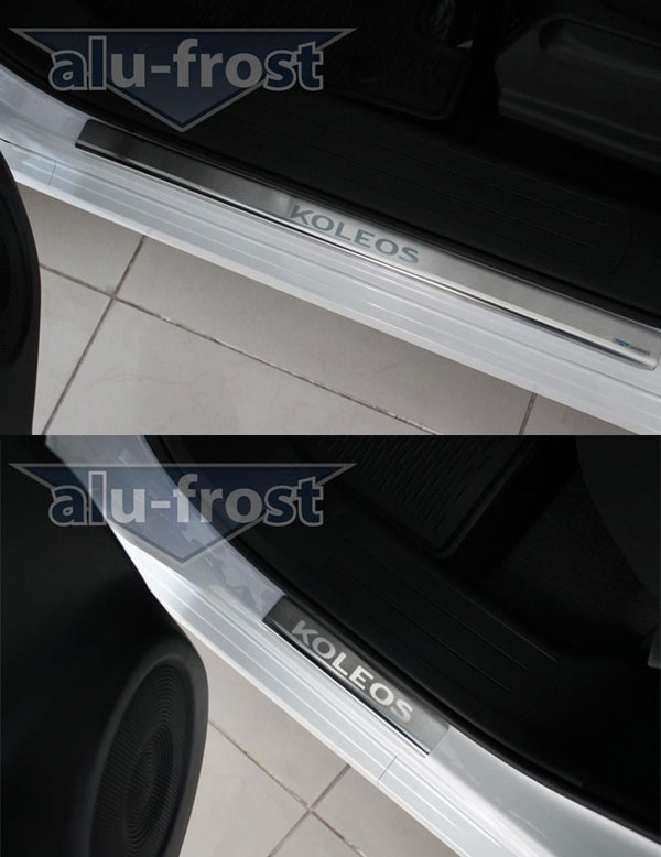 Накладки на пороги Alu-Frost для Renault Koleos 2008+ (шт.)