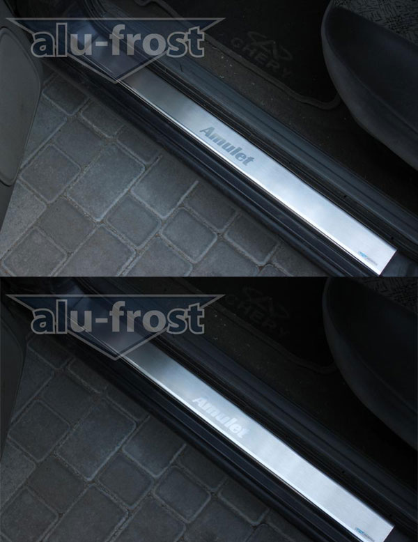 Накладки на пороги Alu-Frost для Chery Amulet 2007+ (шт.)