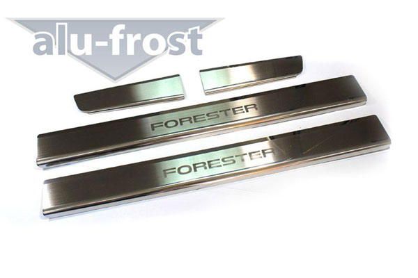 Накладки на пороги Alu-Frost для Subaru Forester III 2008+ (шт.)