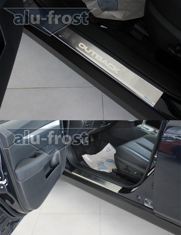 Накладки на пороги Alu-Frost для Subaru Outback IV 2009- (шт.)