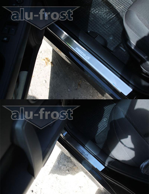 Накладки на пороги Alu-Frost для Mazda 6 II FL 2010+ (шт.)