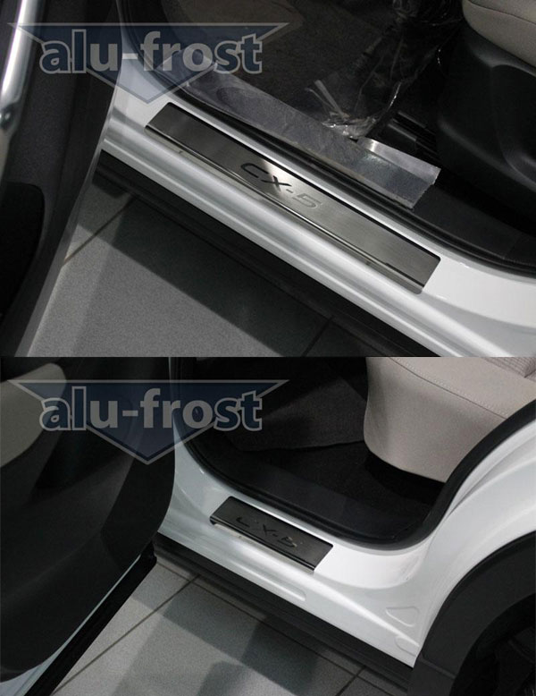 Накладки на пороги Alu-Frost для Mazda CX-5 2012+ (шт.)