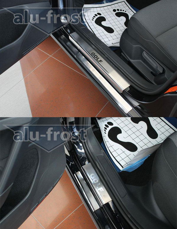 Накладки на пороги Alu-Frost для VW Golf VII 5D 2012+ (шт.)