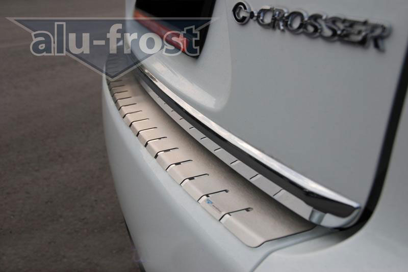 Накладка на задний бампер с загибом Alu-Frost для Citroen C-Crosser (шт.)