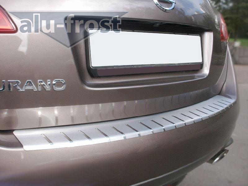 Накладка на задний бампер с загибом Alu-Frost для Nissan Murano II 2008+ (шт.)