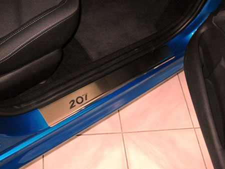Накладки на пороги NataNiko для Peugeot 207 