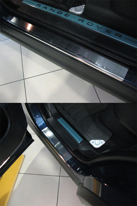 Накладки на пороги NataNiko для Land Rover Sport, нержавеющая сталь (к-т)