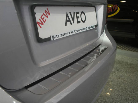 Накладка на задний бампер NataNiko для Chevrolet Aveo 