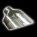 Насадка комбинированная алюминий/нержавейка  74.4/149, Dвх 61mm (длин 174мм) левая+правая матовый хром/рифленый полированный
