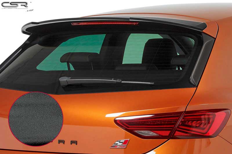 Накладка спойлера  Seat Leon III 5F Cupra (2017 - ...).
Материал - ABS-пластик.
За дополнительную плату возможен заказ следующих опций:
- в глянцевом исполнении (+10 евро)
- в цвете 