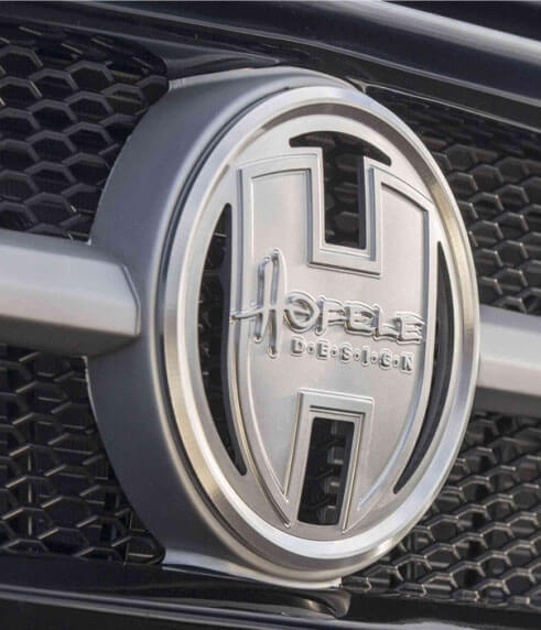 HOFELE-логотип для передних решеток HF 4654 и HF 4654-2 вместо оригинальной звезды Mercedes-Benz. Материал: алюминий