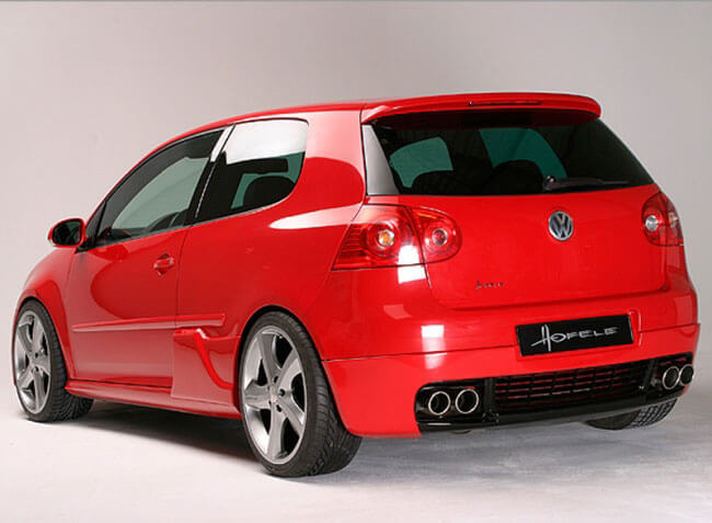 Накладка заднего бампера для VW Golf V (2003-2009) и Golf V GTI (2005-2009) с воздухозаборниками.