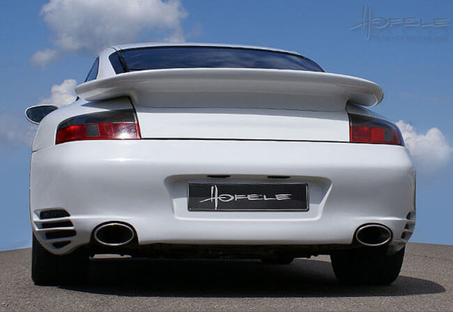 Овальные насадки для Porsche 911 996. Устанавливаются только в сочетании с задним бампером HF 9553 и адаптерами HF 9554.
