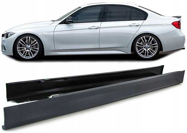 Пороги BMW 3-серии F30/F31 Sedan / Kombi (2011-...) стиль M-пакет.
Материал: ABS-пластик.

