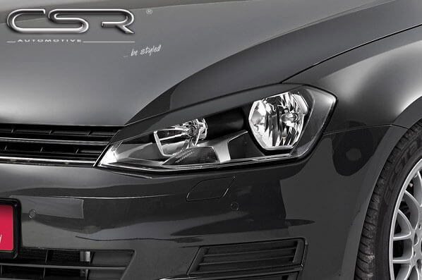 Реснички на передние фары Volkswagen Golf 7.
За дополнительную плату возможен заказ следующих опций:
- в глянцевом исполнении (+20 евро)
- в цвете 