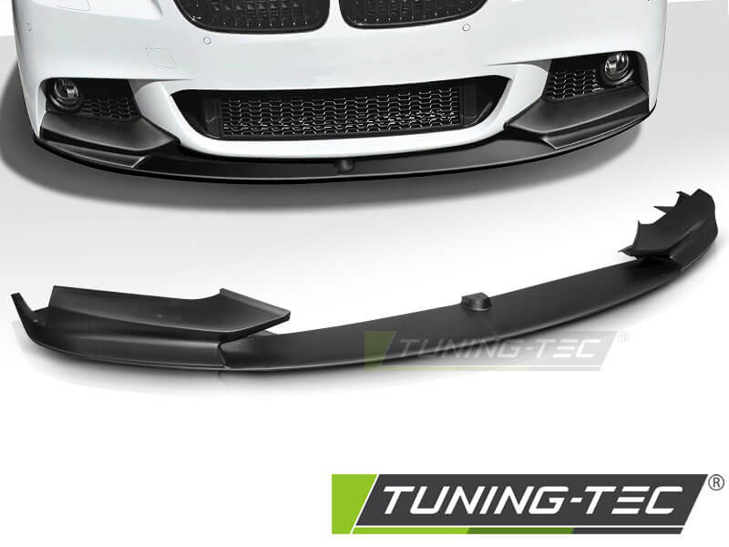 Накладка (спойлер) переднего бампера BMW F10 / F11 / F18
в стиле M-Performance. 
Подходит к бамперу M-Pakiet, для моделей 2011-2016.
Материал - ABS пластик