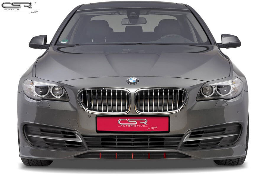 Накладка переднего бампера BMW 5 F10/F11 рестайлинг (2013-), не подходит на М-пакет и М5 . Материал: Fiberflex. Производство: CSR-Automotive (Германия)