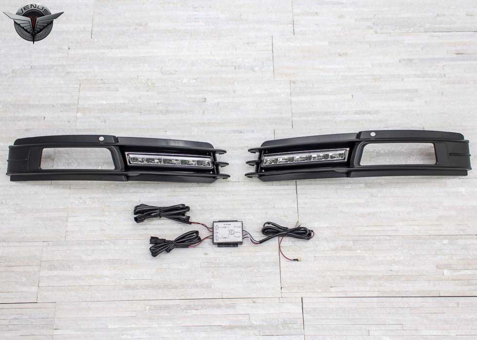 рамки противотуманок с LED огнями Audi A6