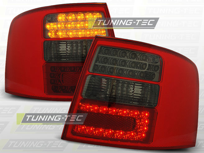 Альтернативная оптика для AUDI A6 05.97-05.04 AVANT RED SMOKE LED  (тюнинг оптика, цена за комплект)