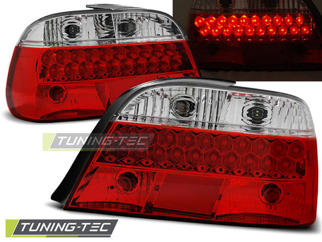 Альтернативная оптика для BMW E38 06.94-07.01 RED WHITE LED (тюнинг оптика, цена за комплект)
