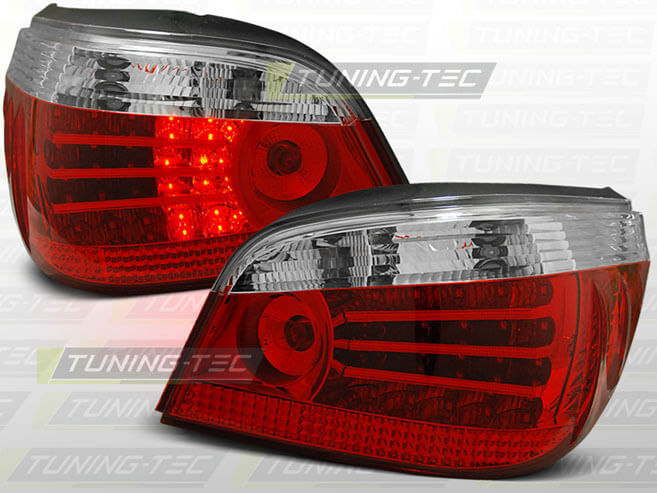 Альтернативная оптика для BMW E60 07.03-07 RED WHITE LED (тюнинг оптика, цена за комплект)