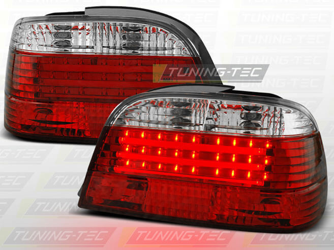 Альтернативная оптика для BMW E38 06.94-07.01 RED WHITE LED (тюнинг оптика, цена за комплект)