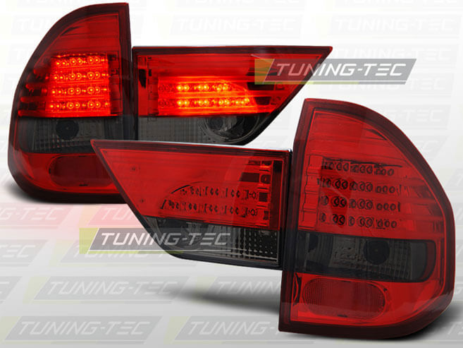 Альтернативная оптика для BMW X3 E83 01.04-10 RED SMOKE LED (тюнинг оптика, цена за комплект)