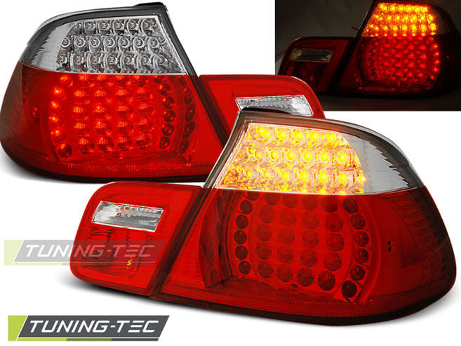 Альтернативная оптика для BMW E46 04.99-03.03 CABRIO RED WHITE LED (тюнинг оптика, цена за комплект)