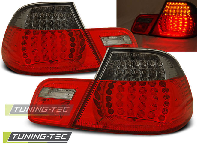 Альтернативная оптика для BMW E46 04.99-03.03 CABRIO RED SMOKE LED (тюнинг оптика, цена за комплект)